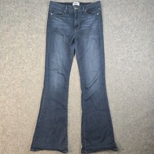 Paige Bell Canyon High Rise Flare Jeans Womens 30 Dark Wash Made in USA